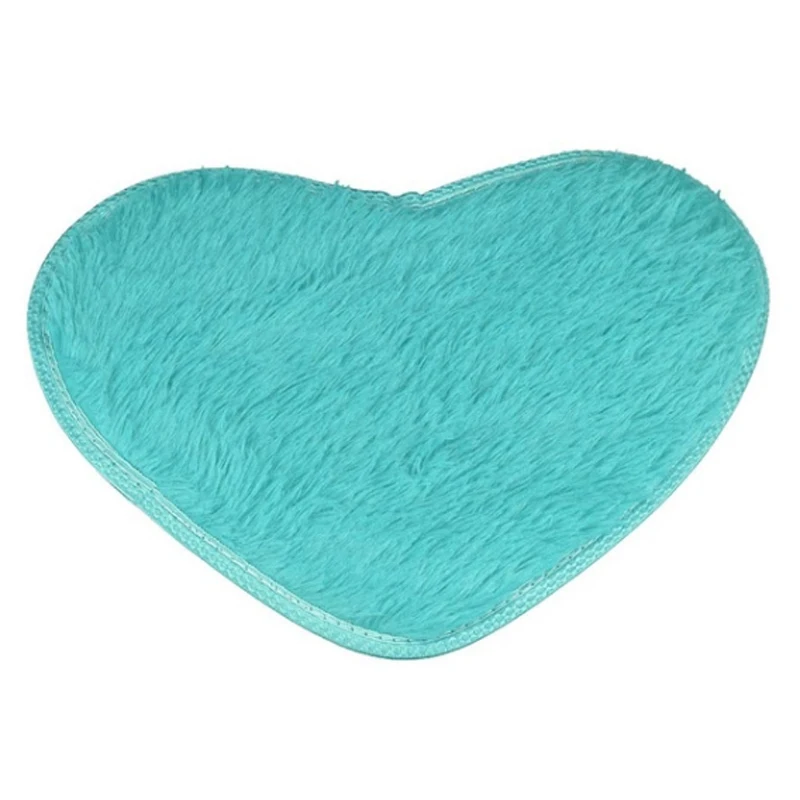 Blue 40 см* 28 см Нескользящие в форме сердца коврики для ванной комнаты Кухня внутри ванная комната Домашний вход ковер Декор - Цвет: Blue
