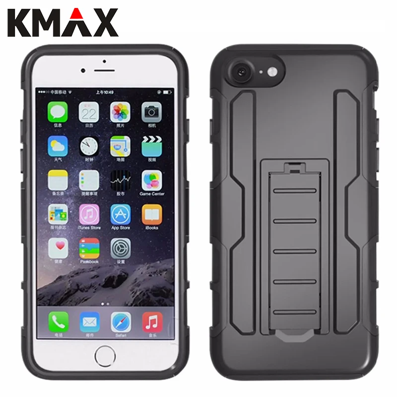 KMAX чехол для iPhone 6s plus PC + Силиконовый военный анти-шок прочный зажим ремня 6 |