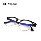 Очки для близорукости EL Malus для мужчин и женщин, металлическая оправа в стиле ретро, для студентов, с коротким обзором, с Anti Blue линзами, золотистые, серебристые-1-1,5-2-2,5-3-3,5-4