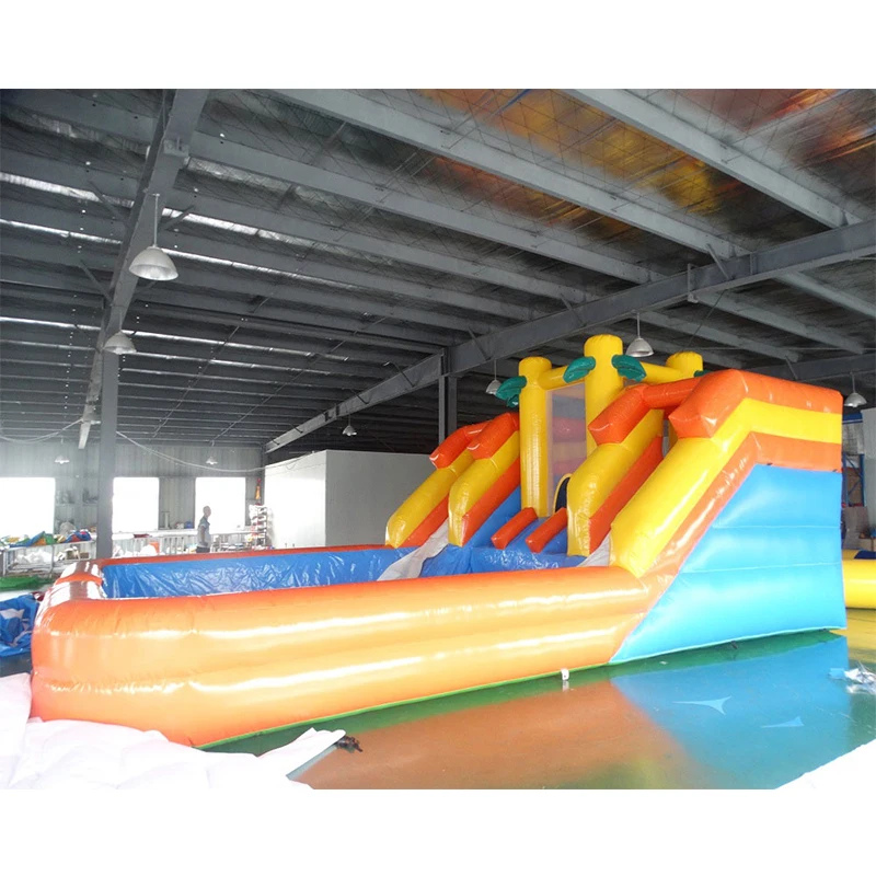 Надувная водная горка из ПВХ гигантский бассейн для детей|giant inflatable water slide|giant