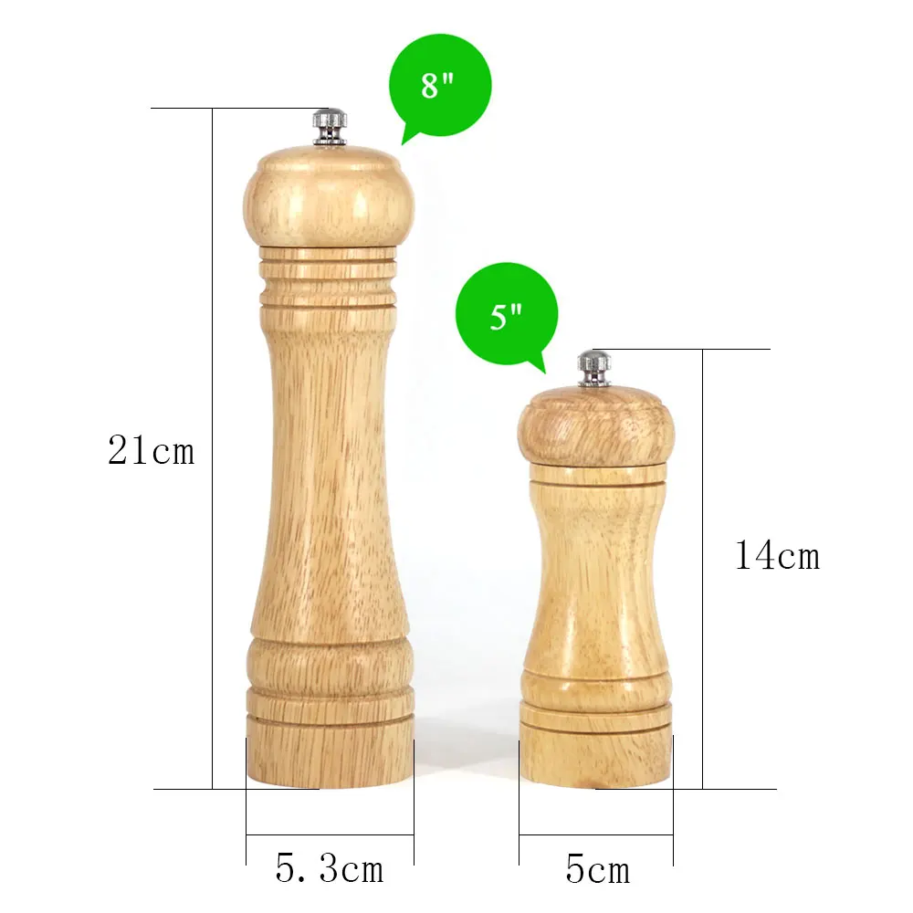 5 дюймов 8 мельница для перца деревянная ручной механизм инструменты