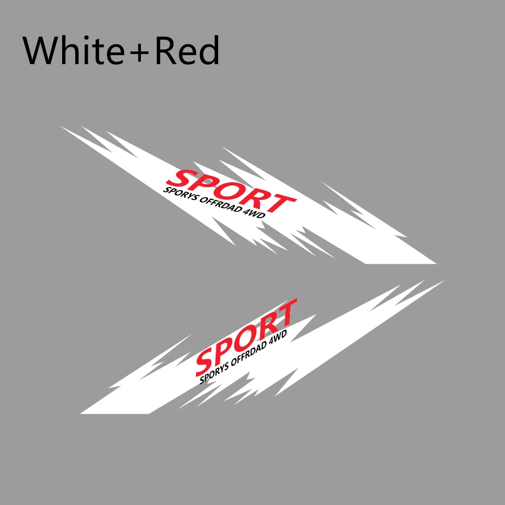 White Red 2 шт 210 см х 77 см автомобильные наклейки боковая юбка длинная полоса Авто DIY смешные наклейки для стайлинга автомобиля наклейки из виниловой пленки тюнинг автомобильные аксессуары - Название цвета: White Red