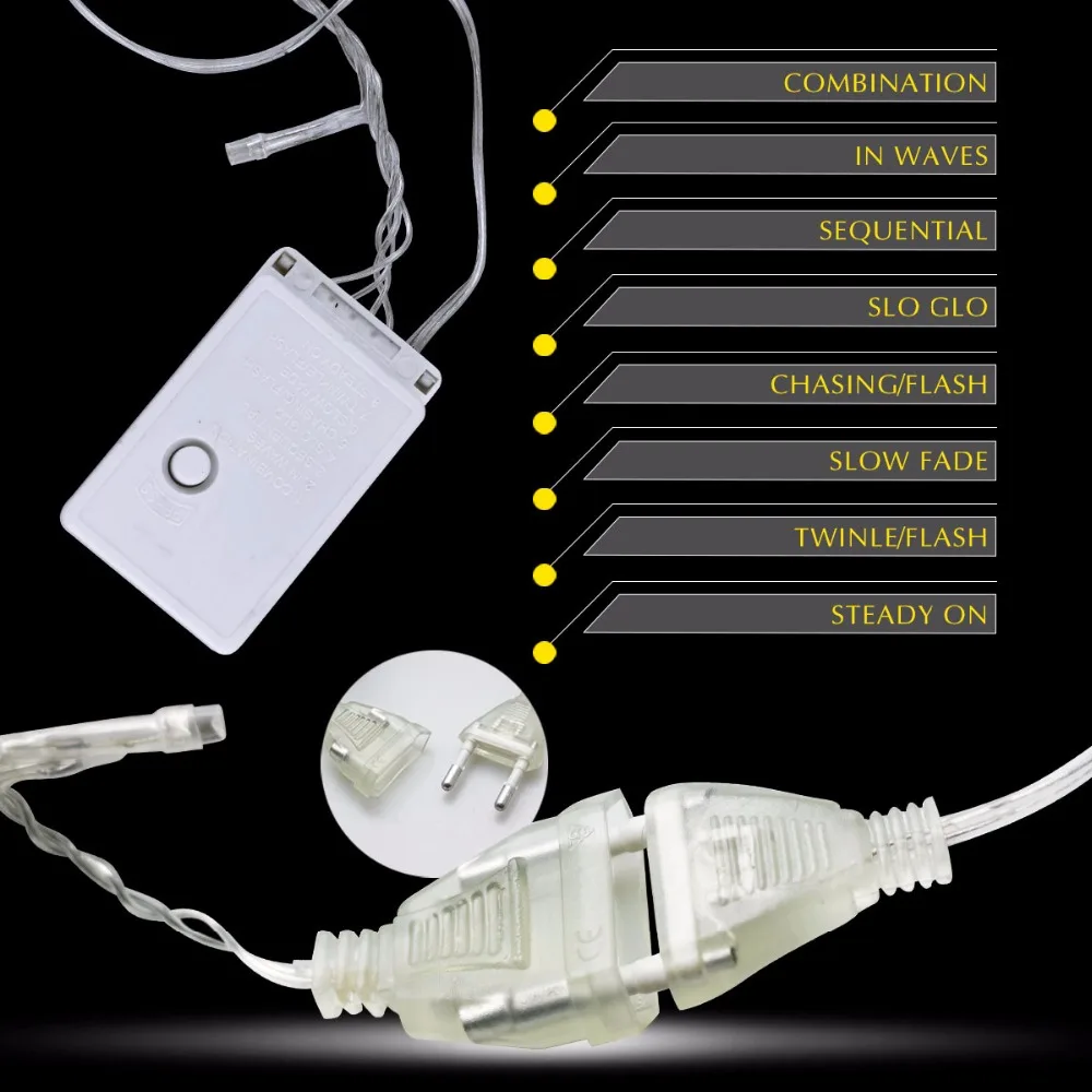 Светодиодная гирлянда 10 м RGB 100 светодиодов|fairy lights|string lightsled string lights |