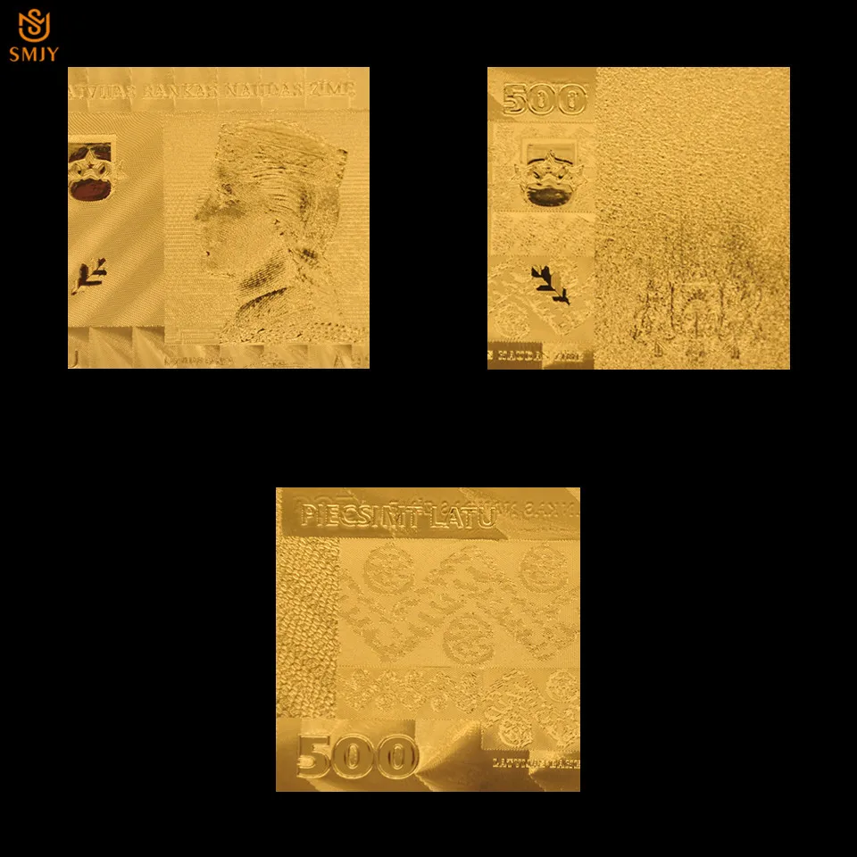 Рекламные подарки латышские Поддельные Банкноты коллекция банкнот евро 500 лат 24k
