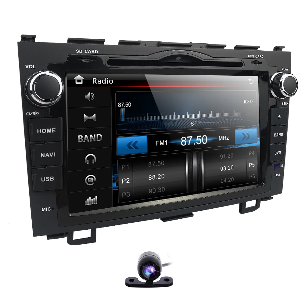 Автомобильный dvd-плеер монитор для HONDA CRV 2006-2011 Автомобильный стерео аудио головное устройство емкостный сенсорный экран SWC DVR Автомобильная Мультимедийная камера