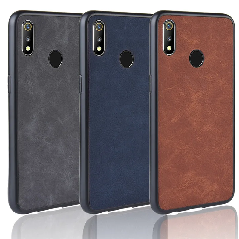 Для Oppo Realme 3 чехол силиконовый мягкий край ТПУ овечья искусственная кожа и ПК