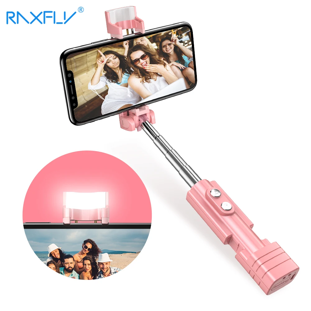 RAXFLY селфи-Палка для samsung Galaxy A5 A7 A3 Мини светодиодный складной Bluetooth селфи-палка для iPhone XS Max XS XR X 8