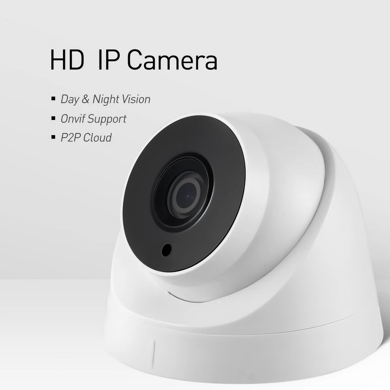 POE FHD 1080P купольная ip камера ночного видения 3 массива LED 2.0MP домашняя безопасности