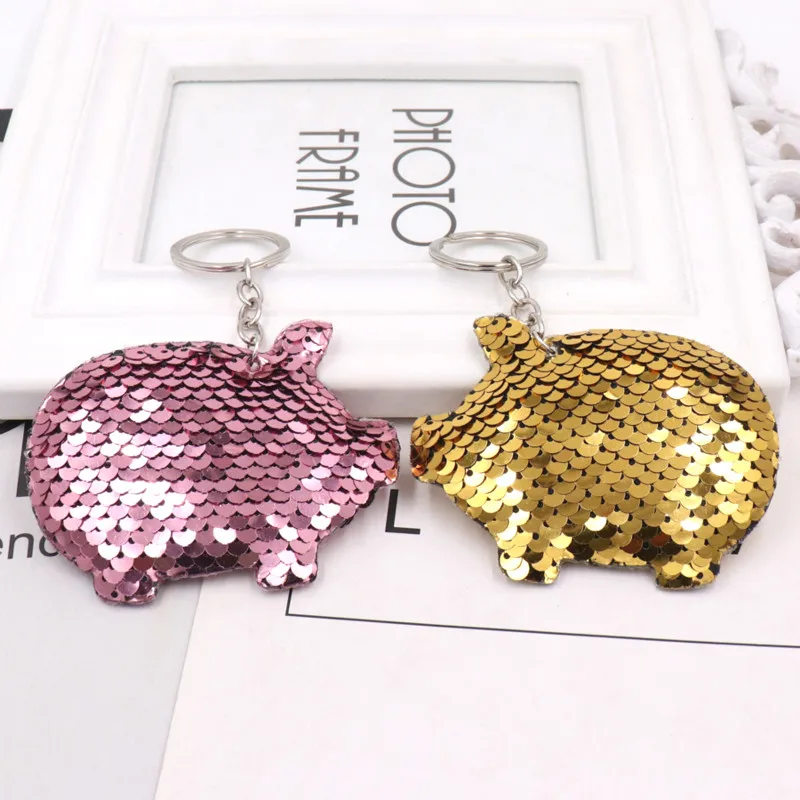 New Multicolored Sequins Ring Toy Anti-shine Piglet Hanging Girl Pig Year of Novelty Toys | Игрушки и хобби