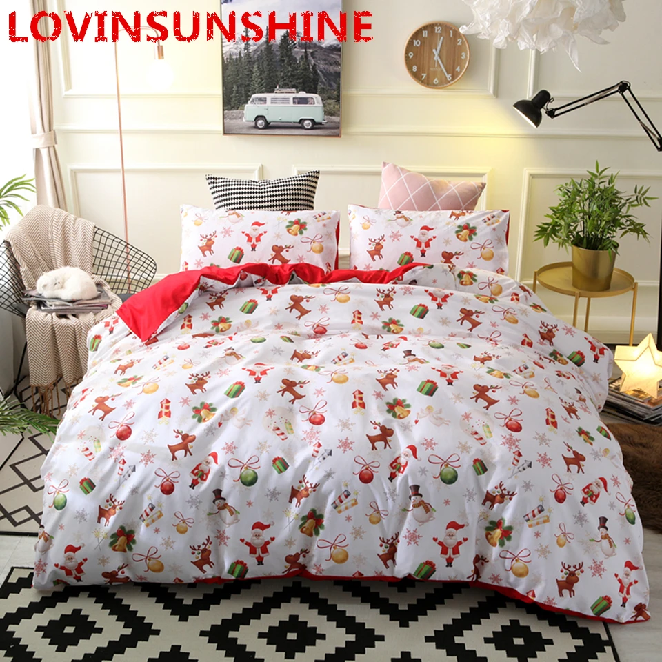 Home Decor Детская комната Merry Рождественский комплект белья 2/3 шт двойной queen