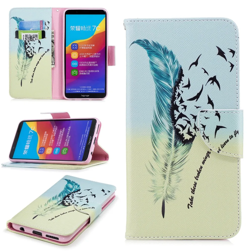 Милый чехол с медведем и бабочкой для Huawei Honor 7C Y7 2018 6C 8C Nova 2i 3i Mate 10 20 Lite P9 mini Case Etui