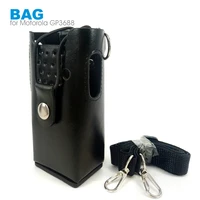 bag case for motorola gp3688 gp3188 ep450 cp150 walkie talkie two way radio leather protective sleeve shoulder hard holster