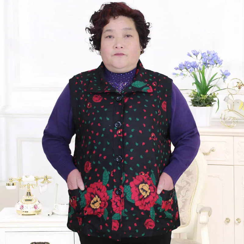 Большие размеры 8Xl 7xl 6xl 5Xl жилет для мамы среднего и старшего возраста плюс размер