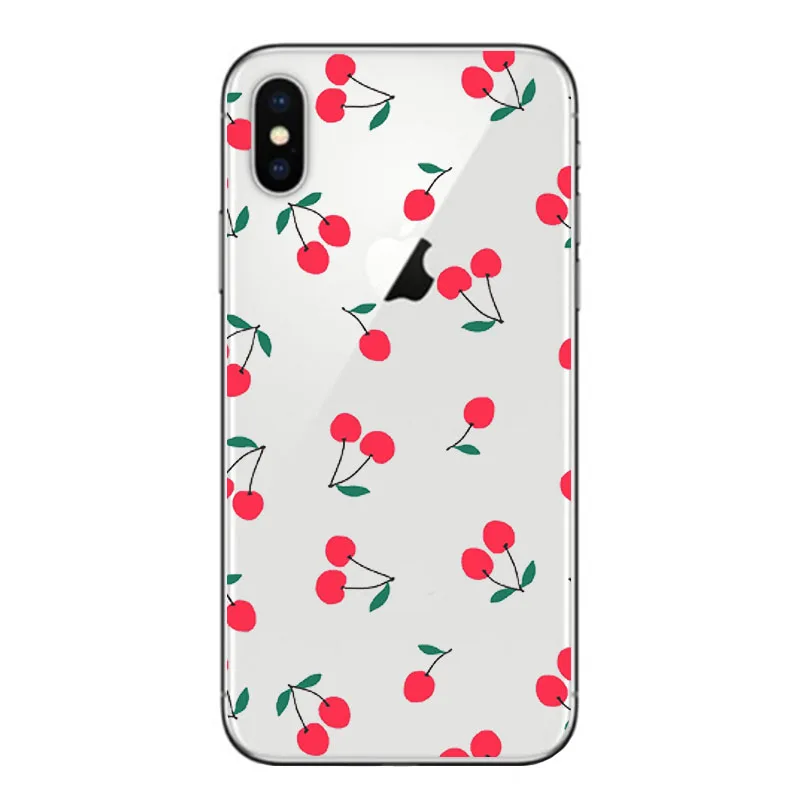 Чехол для телефона Fundas Лето фрукты смузи персик вишня лимон банан и iPhone 5S SE 6 6s X 7 8