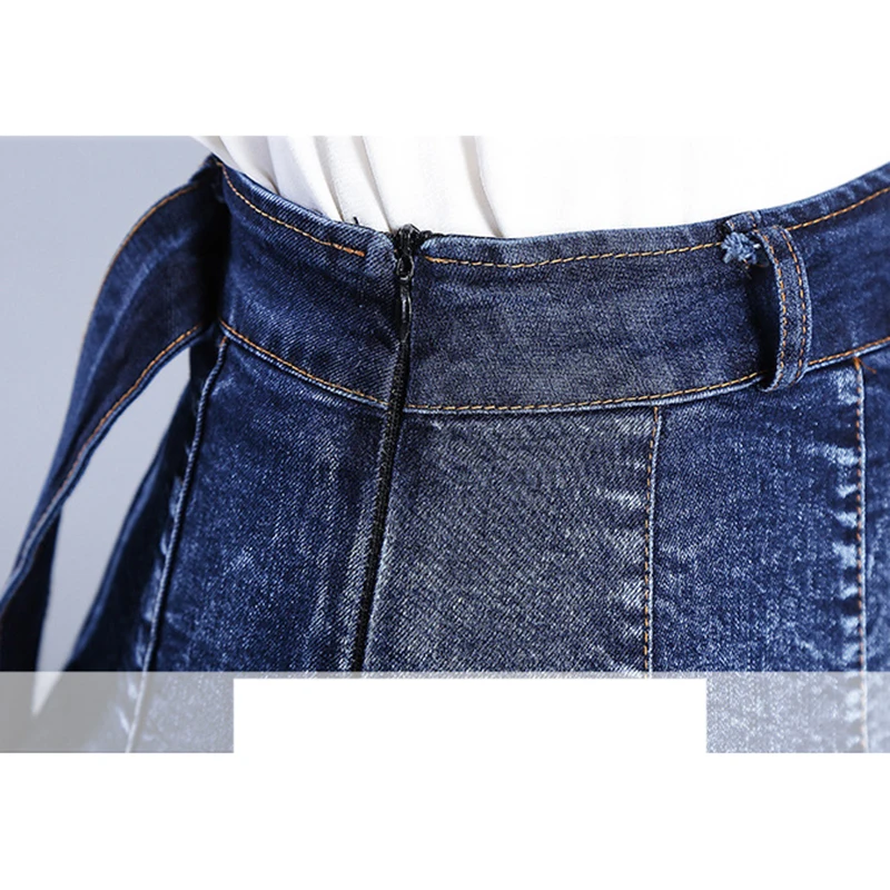 2018 костюм для отдыха в стиле ретро американский джинсовая мини юбка