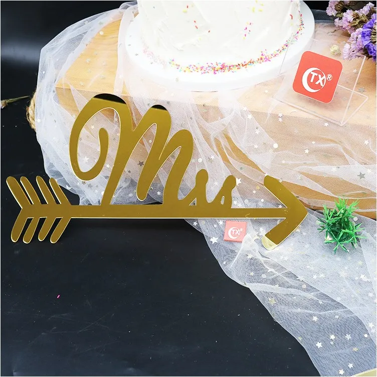 Зеркальное Золотое свадебное украшение на стул Mr and Mrs свадебные стулья знаки
