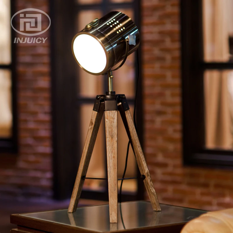 Европейский стиль ретро реальная деревянная планшесветильник для кабинета