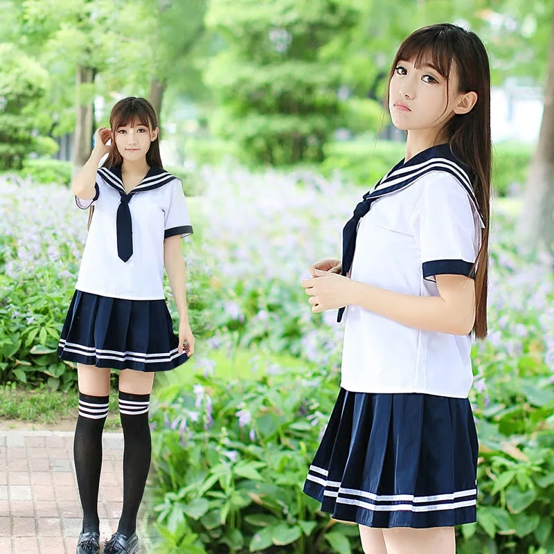 

School uniform set Student uniform tie Sailor suit set Table costume JK Japanese school uniform Girl Summer
