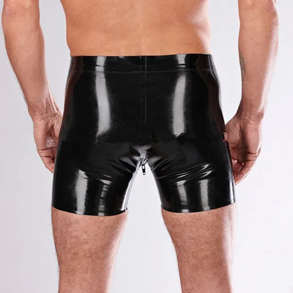 100% натуральный латекс ручной работы сексуальные резиновые шорты мужские