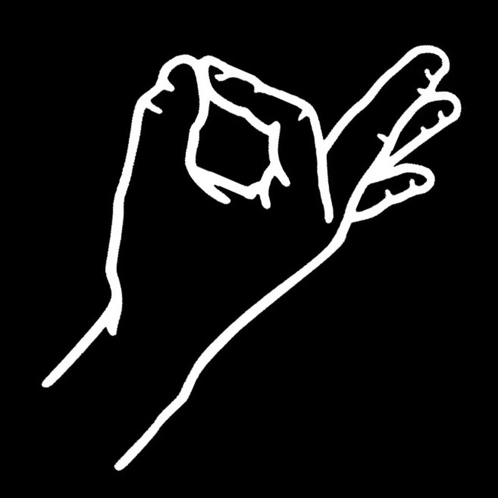 Забавная наклейка на автомобиль OK Finger Светоотражающая окно и бампер креативная s