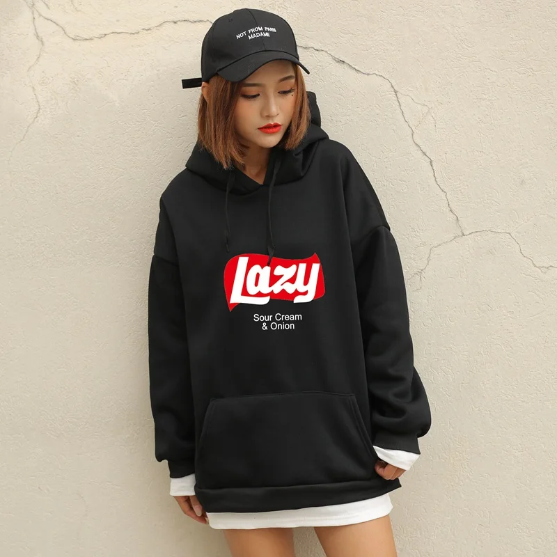 

Love Yourself Album Kpop Long Sleeve Fleece Hoodie Autumn Sweatshirt Women Harajuku Fake Two Pieces Splicing Hooded Pullover