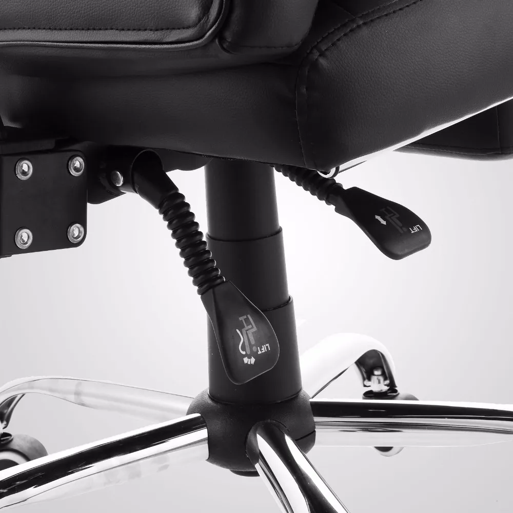 

Superland Executive Reclining Office Chair 360 Degree Swivel Ergonomic High Back Executive Chair with Foot Stool (Black Leather