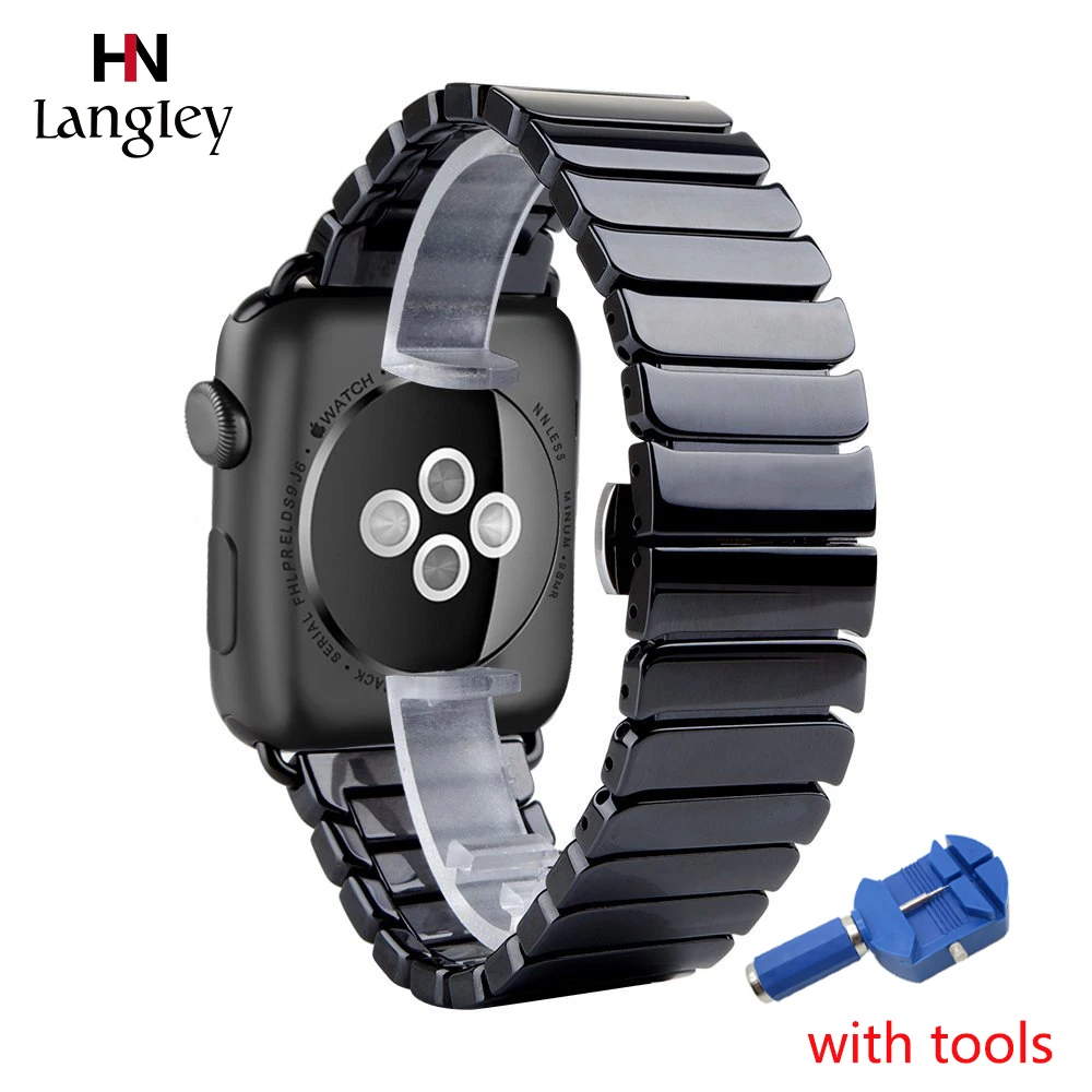 Керамика ремешок для наручных часов Apple Watch & Sport Edition iwatch 4/3/2/1 42 мм/38 мм 40 44 браслет