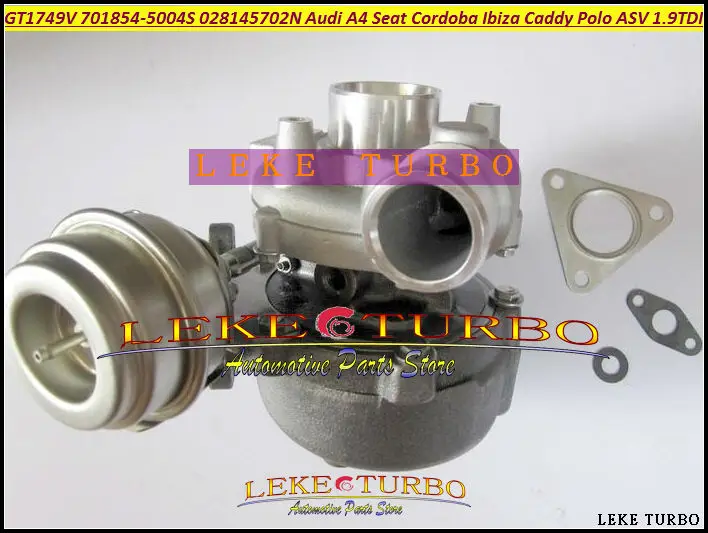 Турбокомпрессор GT1749V 701854-5004S 701854 028145702N для Audi A4 Seat Cordoba Ibiza 2 Leon VW Caddy Polo ASV 1.9L