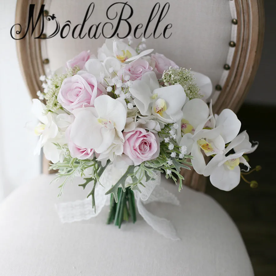 Modabelle Свадебные букеты цвета слоновой кости розового каскада Орхидея