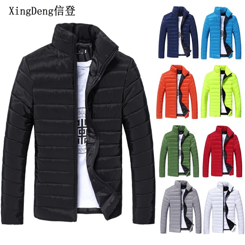 

XingDeng 2018 new fashion Jackets Winter Jacket Men Warm Causal Parkas Clothing Cotton Banded Collar Male Padded top Overcoat