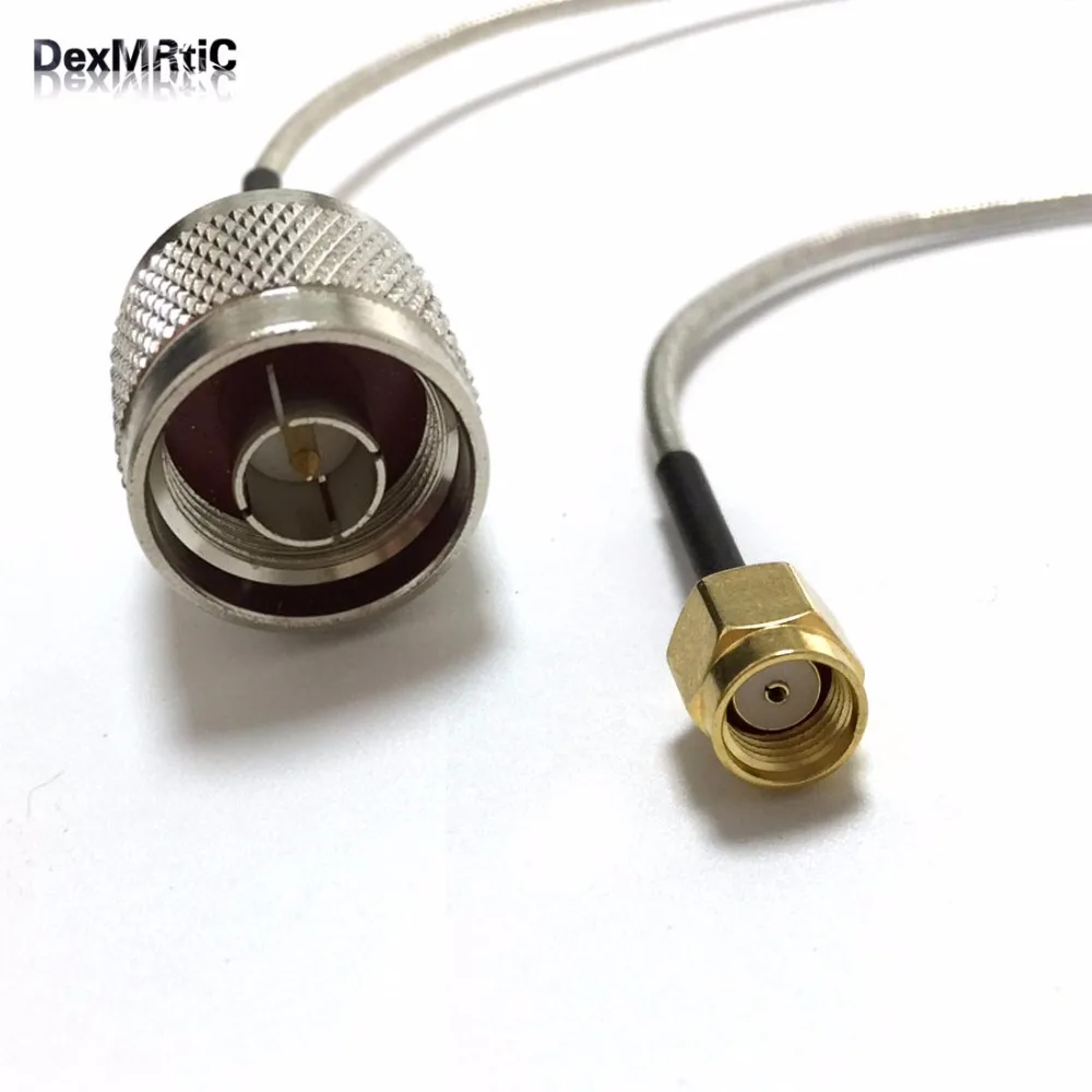 Wi Fi антенный кабель RP SMA штекер к N Штекер резьба RG405.086 &quot20 см 8&quot/50 см/100 Новая