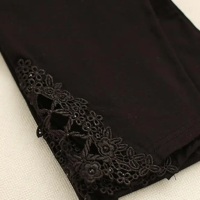 Style 3 Black Новые женские леггинсы, модные летние леггинсы, весенние хлопковые эластичные штаны с треугольным вырезом для девочек, укороченные брюки, леггинсы, шесть цветов - Цвет: Style 3 Black