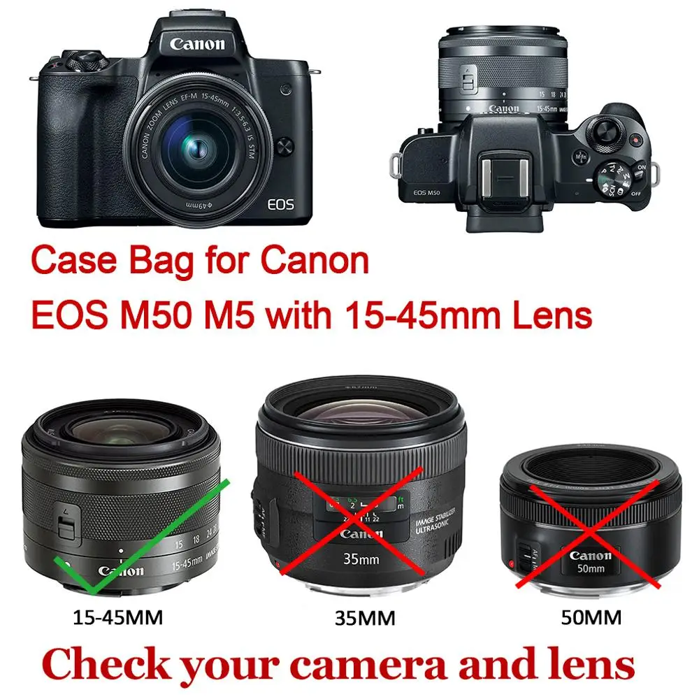 Портативный защитный неопреновый мягкий чехол для камеры для Canon EOS M50 M5 с EF-M 15-45 мм объектив Fujifilm XT100 с XC15-45mm объективом