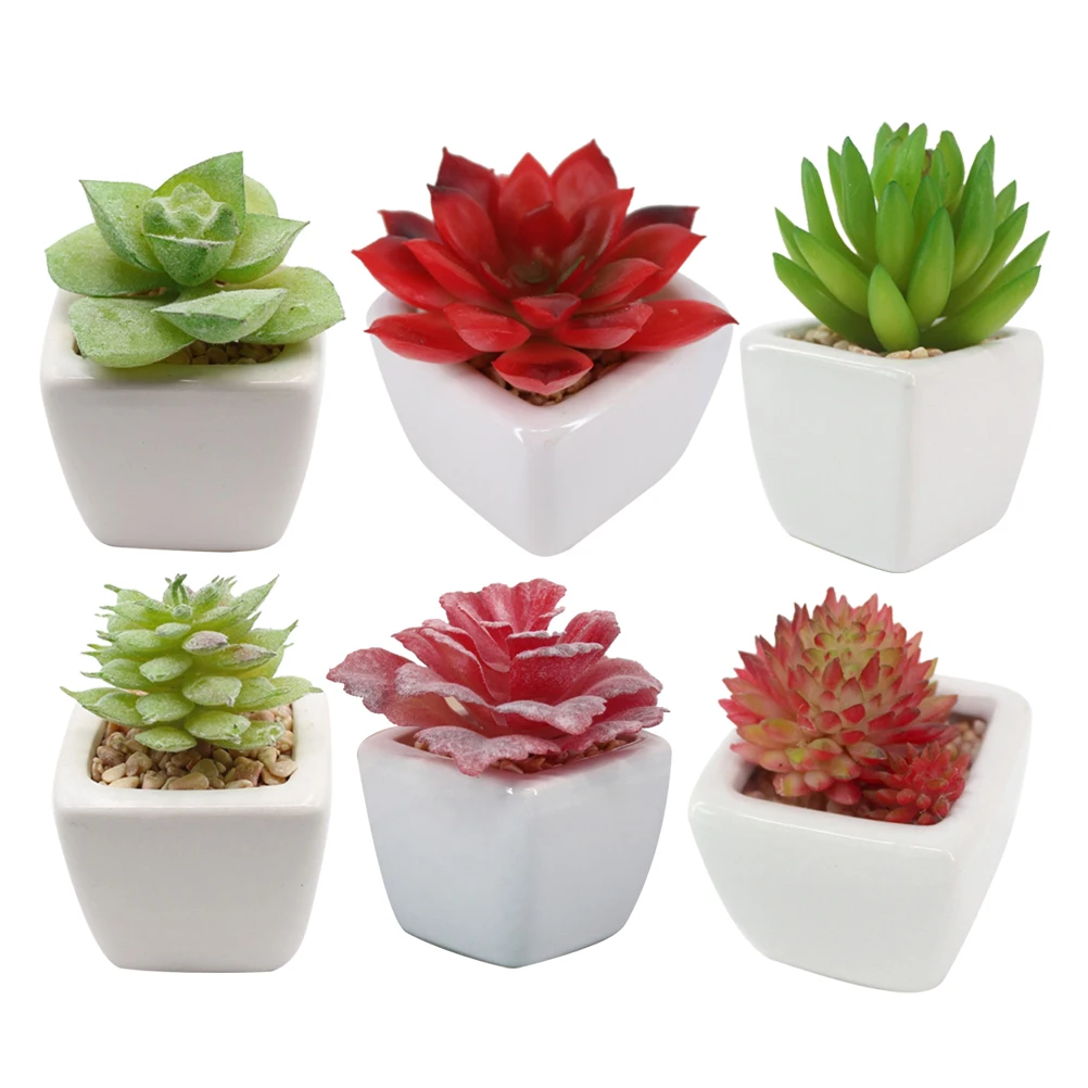 Набор из 6 искусственных суккулентов декоративные мини суккуленты Искусственная