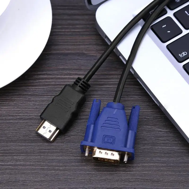 ALLOYSEED, 1,8 м, 3 м, HDMI, папа, VGA, папа, провод передачи видео, HDTV конвертер, адаптер, Aux кабель, высокоскоростной HDMI кабель, без чипа