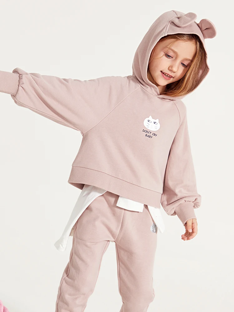 Balabala/Детский комплект из 2 предметов для девочек толстовка с капюшоном и
