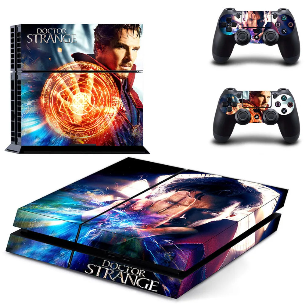 Marvel Доктор Стрэндж наклейка для PS4 Стикеры наклейка для sony Игровые приставки 4 консоли и 2 контроллера кожи PS4 Стикеры винил аксессуар