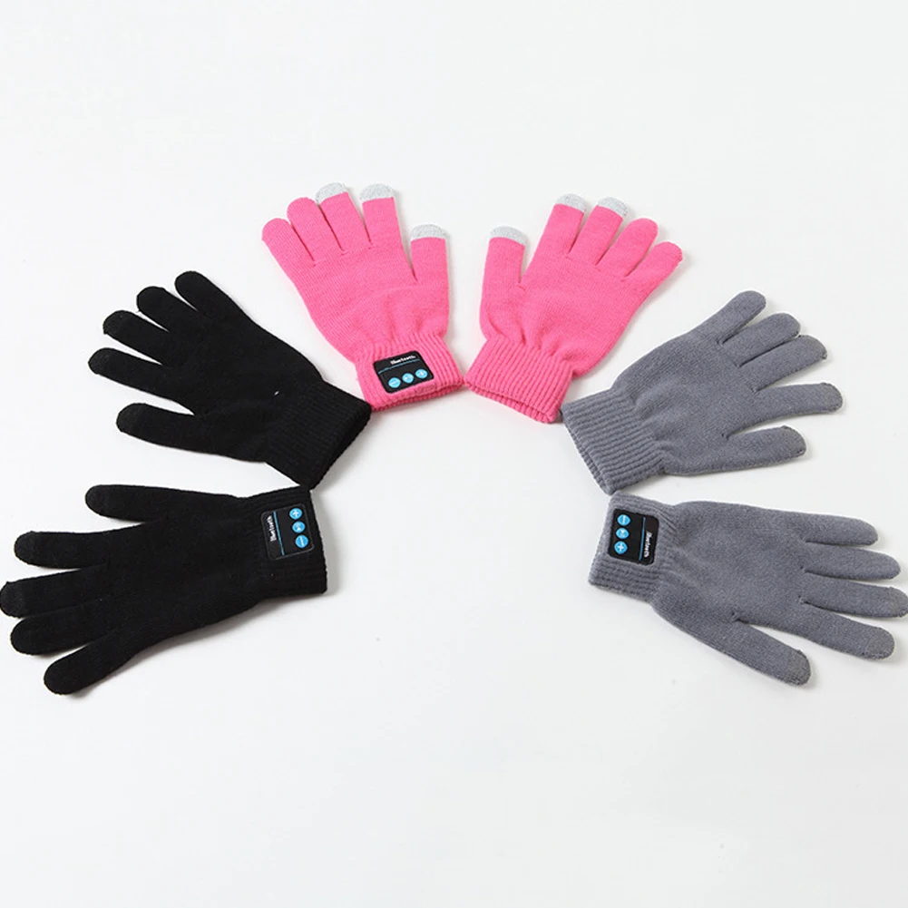 Теплые уличные Bluetooth перчатки для мобильного телефона полезные вязаные осенне