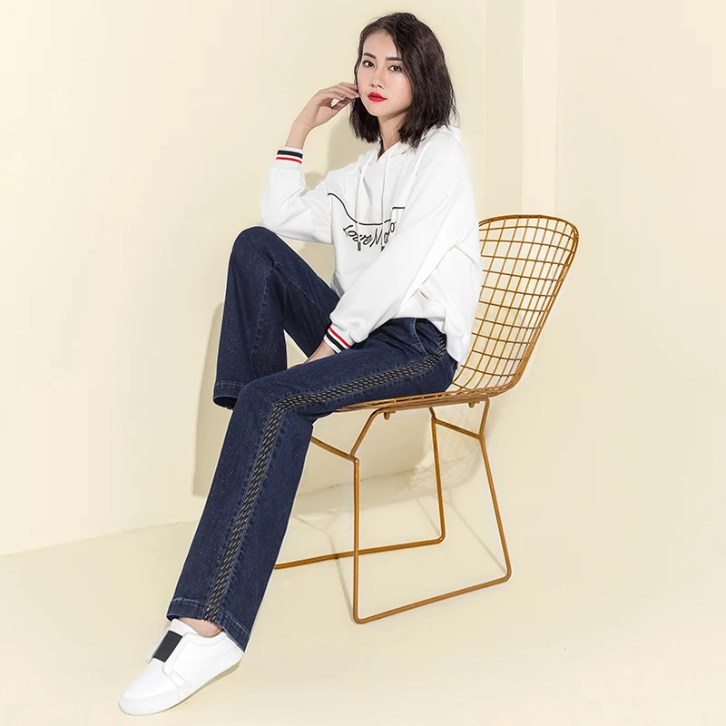 2018 новые полосатые широкие брюки с высокой талией хлопковые винтажные Брюки