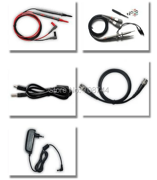 Hantek DSO8060 ручной Osciloscope 60MHz 2 канала 250MSa/s большой 5,7 дюймовый TFT цветной ЖК-дисплей