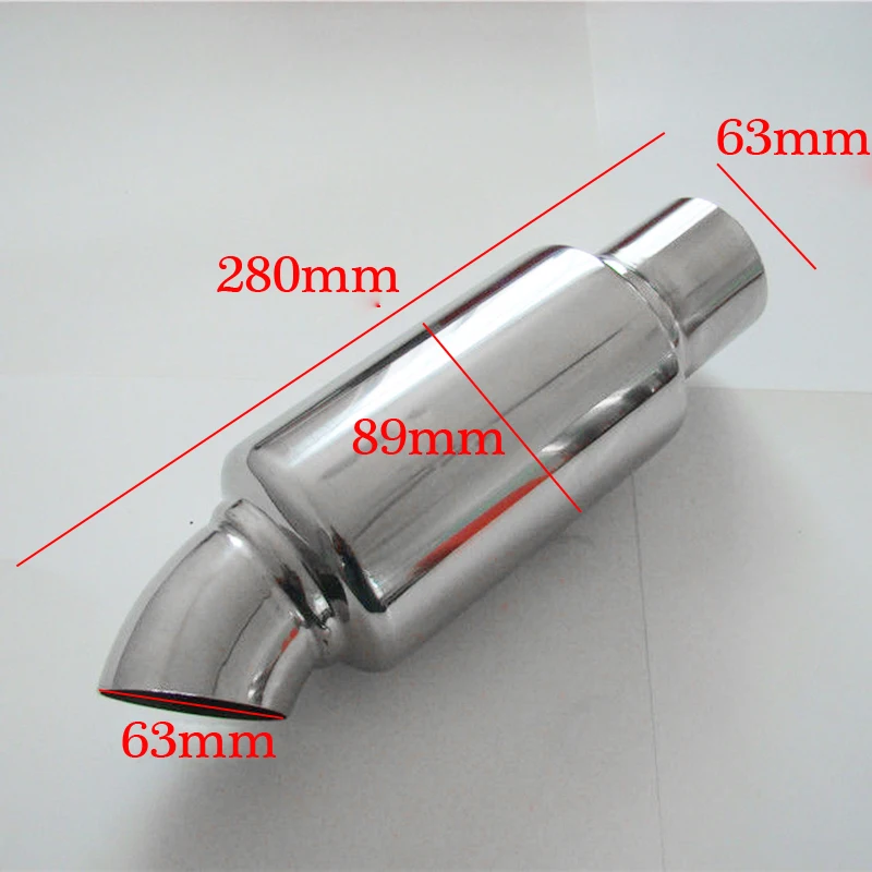 63 мм автомобильный выхлопной системный глушитель насадка Хвостовая труба из