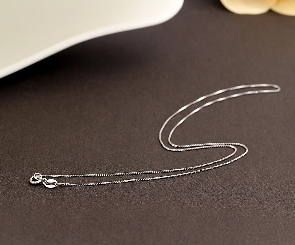 Ожерелье из серебра 925 пробы с тонкой цепочкой длиной 35 80 см|chain necklace|necklace womenbox chain |