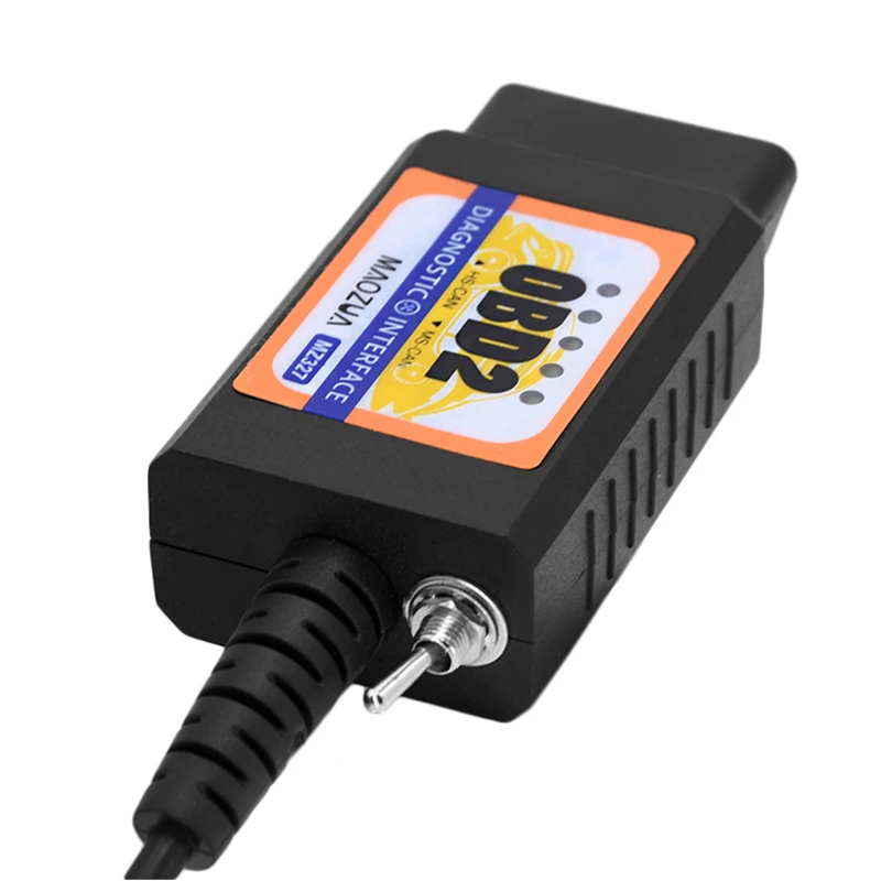 OBD2 ELM327 USB переключатель OBD сканер считыватель кодов чип MZ327 тестер