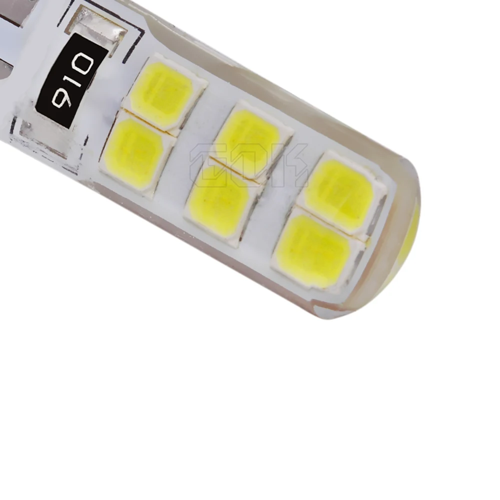100 шт. Автомобильные LED T10 led 12smd 2835 194 W5W DC12V t10 силиконовая оболочка светодиодные