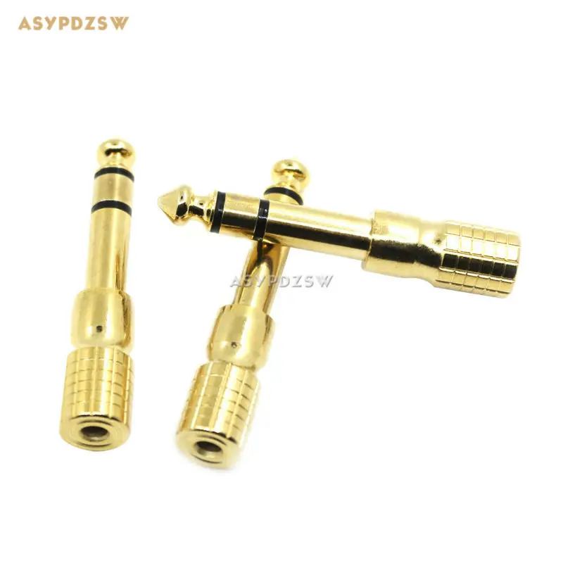 5 шт. высококачественный позолоченный медный разъем 3 мм мама к стереоразъему 6 35