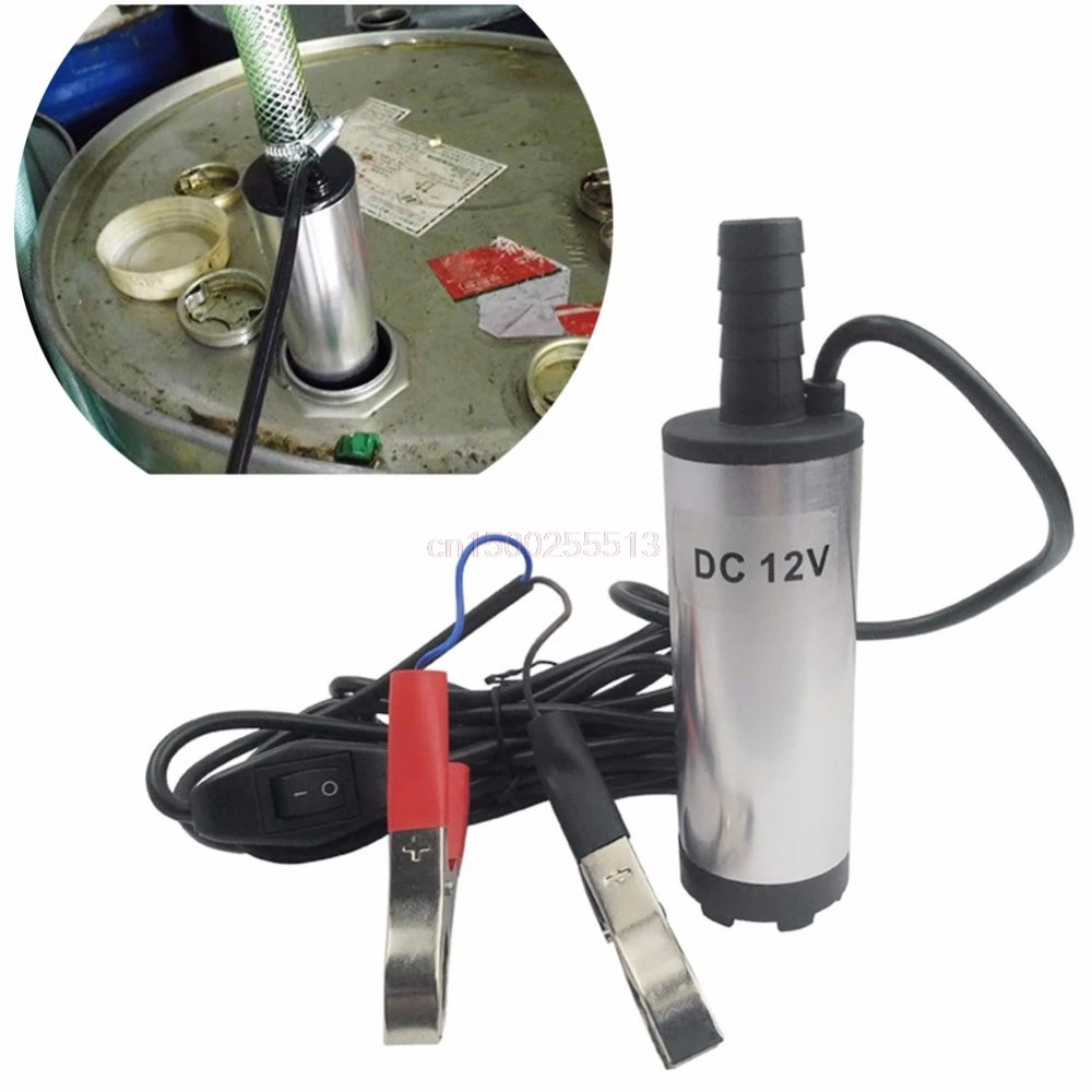 

New DC 12V Stainless Steel Submersible Diesel Fuel Water Oil Pump 12L Per Minute