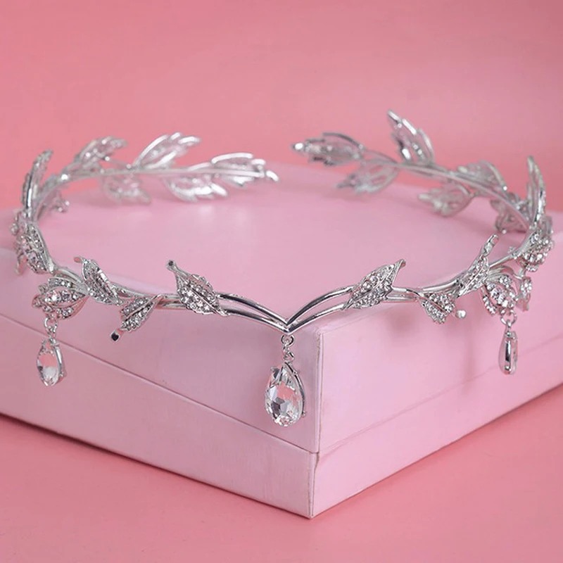 Свадебный аксессуар для волос женская круглая тиара и корона с передней частью