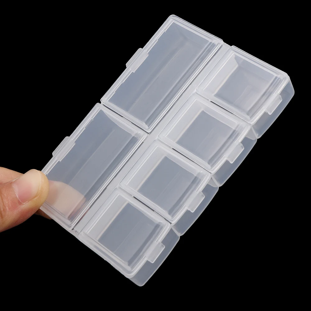 1 шт. коробка для хранения портативный Пустой горный хрусталь 6 Сетка прозрачный