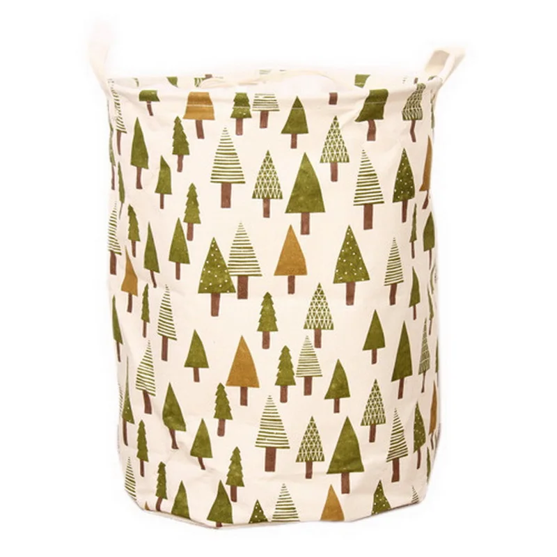 1 шт. хлопок печати большой складной корзина для белья сумка хранения одежды | Дом