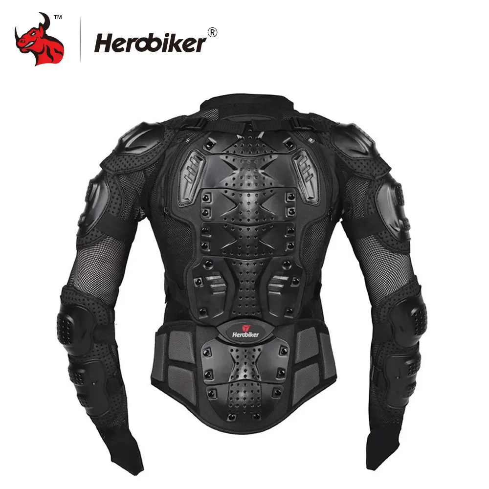 HEROBIKER мотоциклетная Броня Защитная куртка+ шестерни Короткие штаны+ Защитные мотоциклетные Наколенники Защита мотоцикла